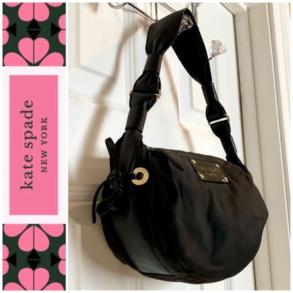 Kate Spade Black and Gold Satchel with Elegant Design